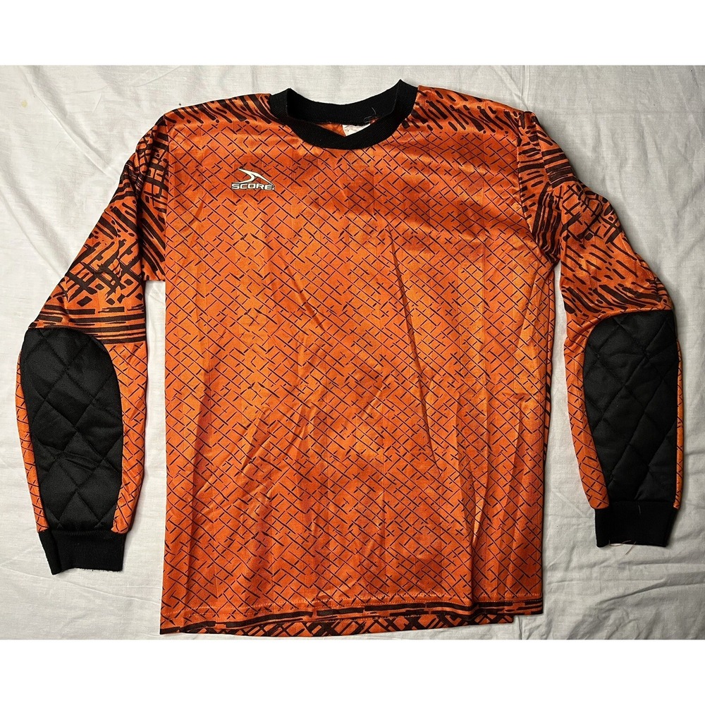 Score Soccer Jersey Youth Size Large Orange Long Sleeve Vintage 1990s